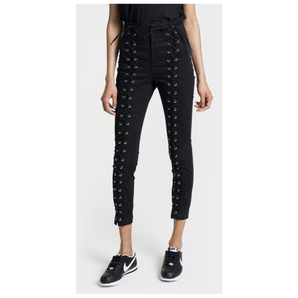 A.L.C NWT Kingsley Lace Up Pants in Black